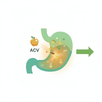 STEP 1: ACV optimizes stomach acid → Food breakdown begins properly